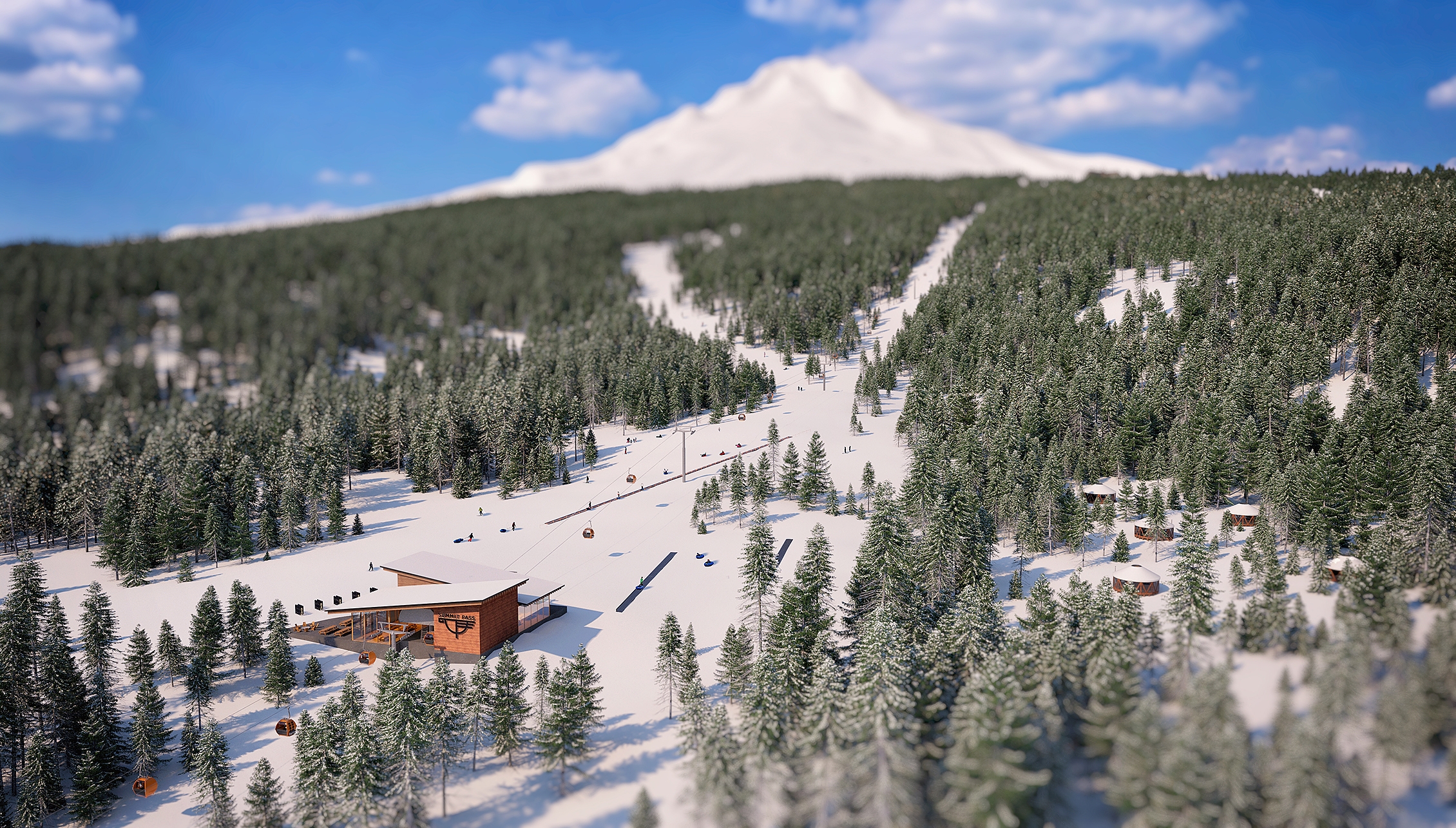 TIMBERLINE MASTER PLAN RENDERING FOR GONDOLA MID-STATION