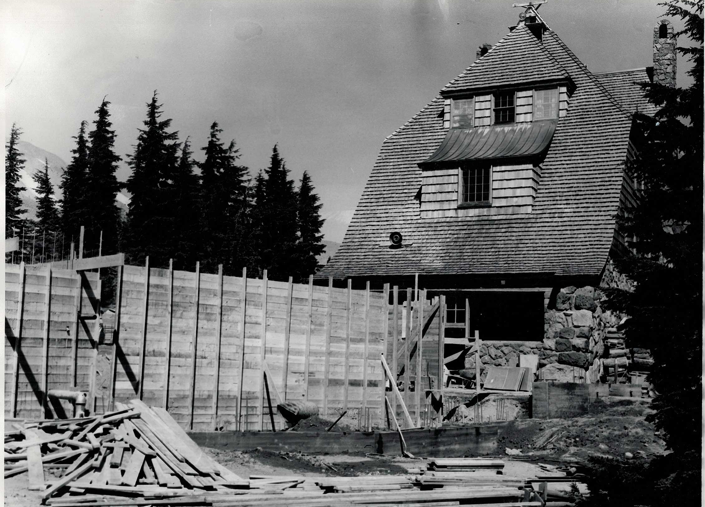 TIMBERLINE POOL CONSTRUCTION PHOTO FROM 1958